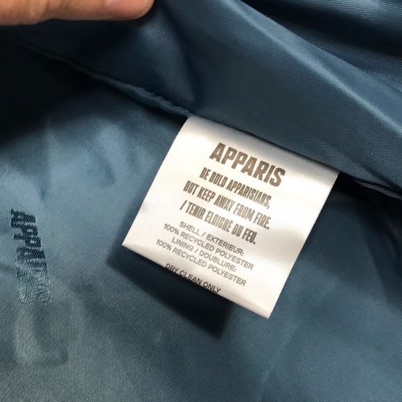 NWT Apparis Stella Faux Fur Coat in stone blue - Picture 10 of 11